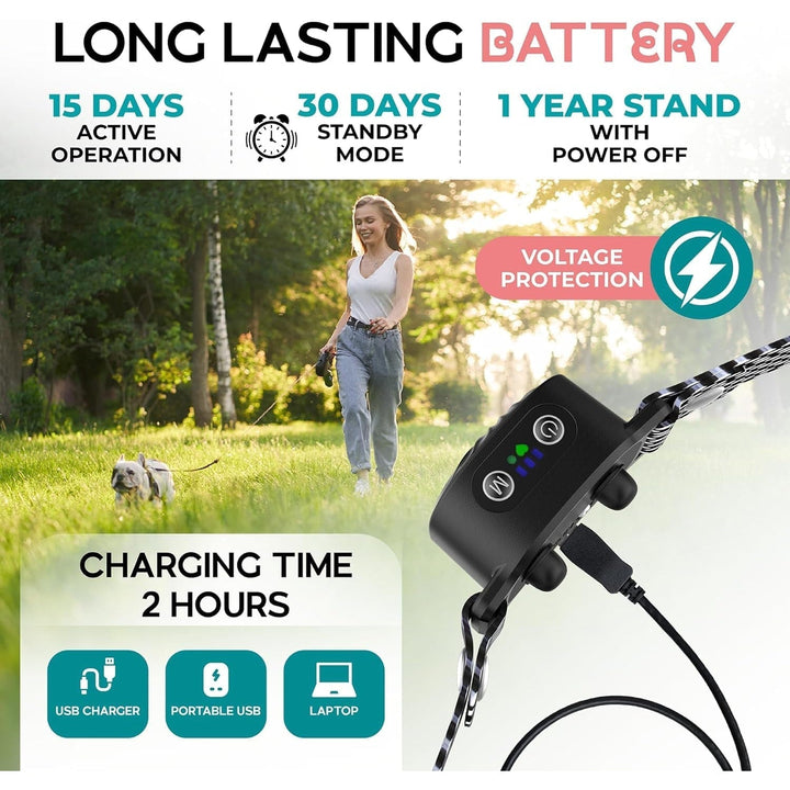 Compact Vibration Training Collar for Small Dogs - Adjustable Sound & Vibration Modes