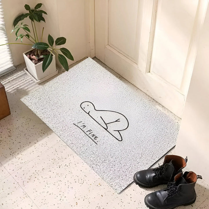 Cheerful Smiley Face Welcome Mat - Non-Slip Entrance Rug for Indoor & Outdoor