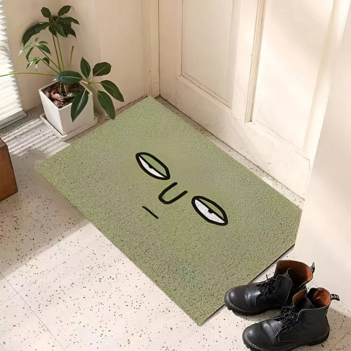 Cheerful Smiley Face Welcome Mat - Non-Slip Entrance Rug for Indoor & Outdoor