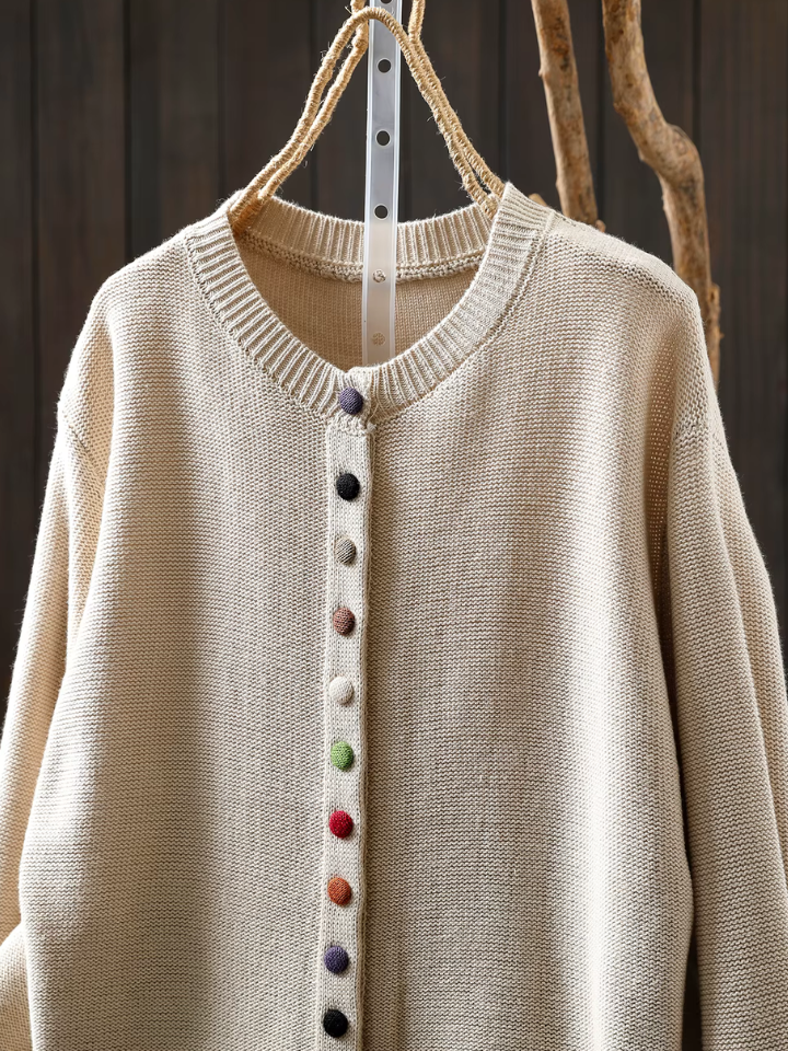 Solène | Women's Relaxed Fit Button-Up Cardigan — Everyday Knit Layer in 6 Colors S–3XL | Westmere
