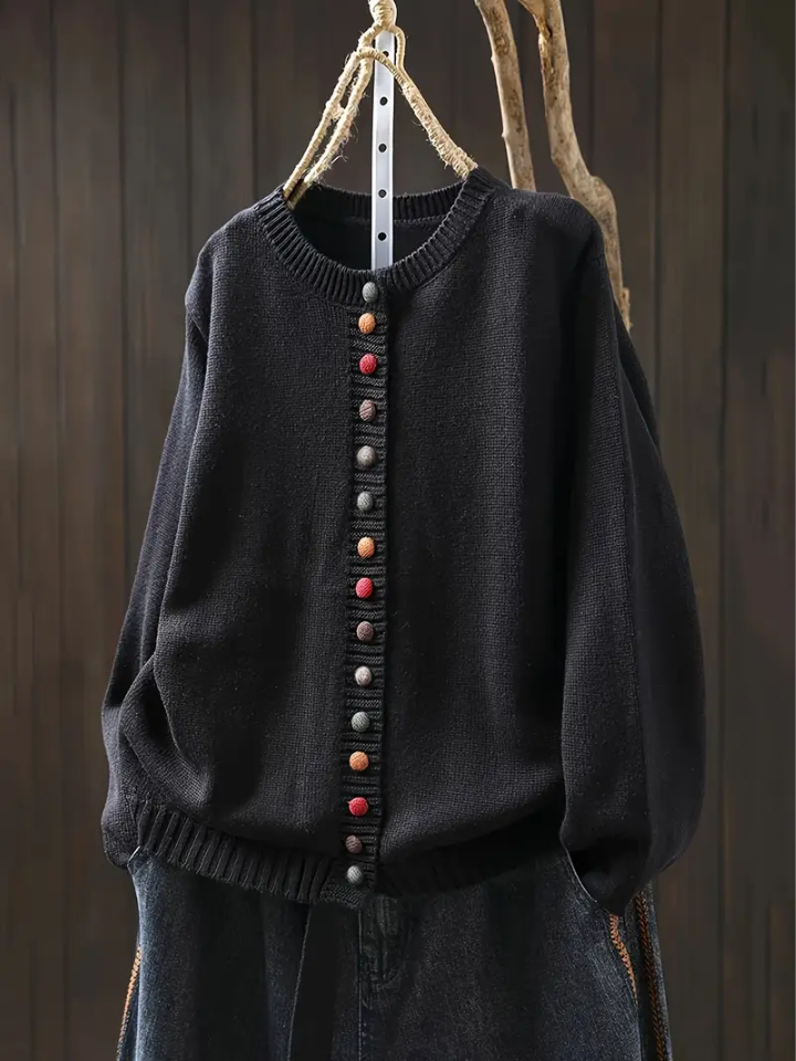 Solène | Women's Relaxed Fit Button-Up Cardigan — Everyday Knit Layer in 6 Colors S–3XL | Westmere