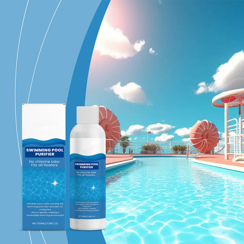 Pool Maintenance Liquid 100 ml Chlorine-Free for Crystal Clear Water and Algae Control | Suitable for Inflatable Pool Jacuzzi Hot Tub Bubble Bath | Sansoti