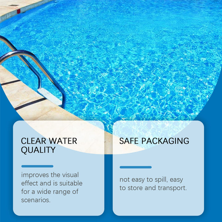 Pool Maintenance Liquid 100 ml Chlorine-Free for Crystal Clear Water and Algae Control | Suitable for Inflatable Pool Jacuzzi Hot Tub Bubble Bath | Sansoti