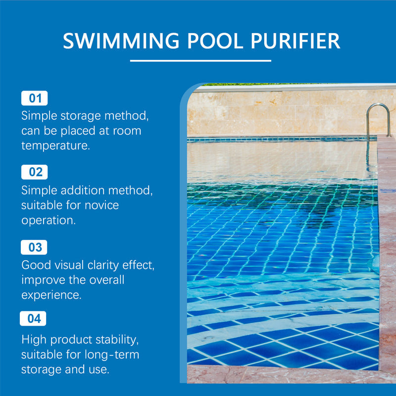 Pool Maintenance Liquid 100 ml Chlorine-Free for Crystal Clear Water and Algae Control | Suitable for Inflatable Pool Jacuzzi Hot Tub Bubble Bath | Sansoti