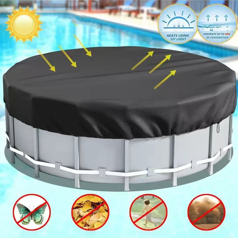 Heavy-Duty Round Pool Cover with Ratchet System – 210D Oxford Waterproof & UV-Resistant