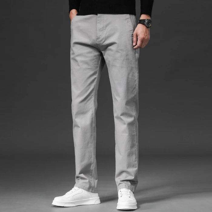 Stretch Chino Men's Slim Fit Casual Elastic Waist