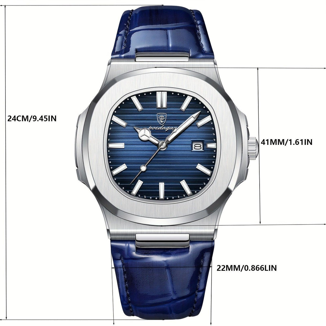 Classic Steel Precision Quartz Wristwatch for Men