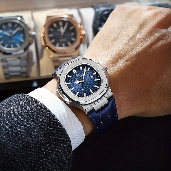 Classic Steel Precision Quartz Wristwatch for Men