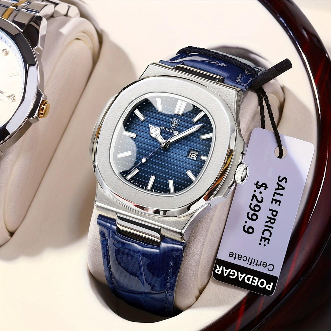 Classic Steel Precision Quartz Wristwatch for Men