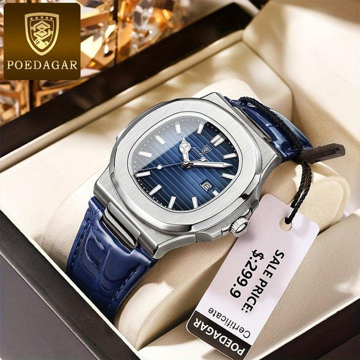 Classic Steel Precision Quartz Wristwatch for Men