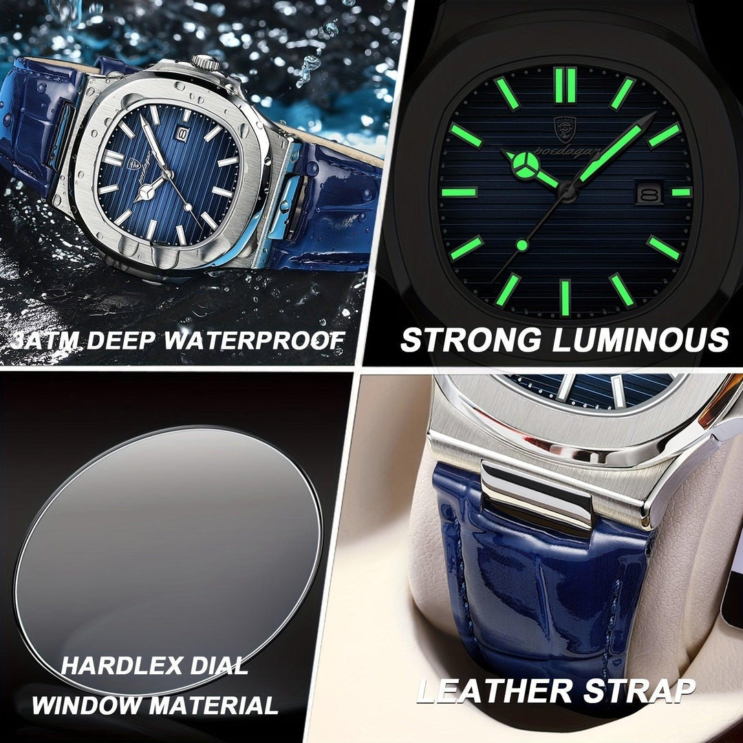 Classic Steel Precision Quartz Wristwatch for Men