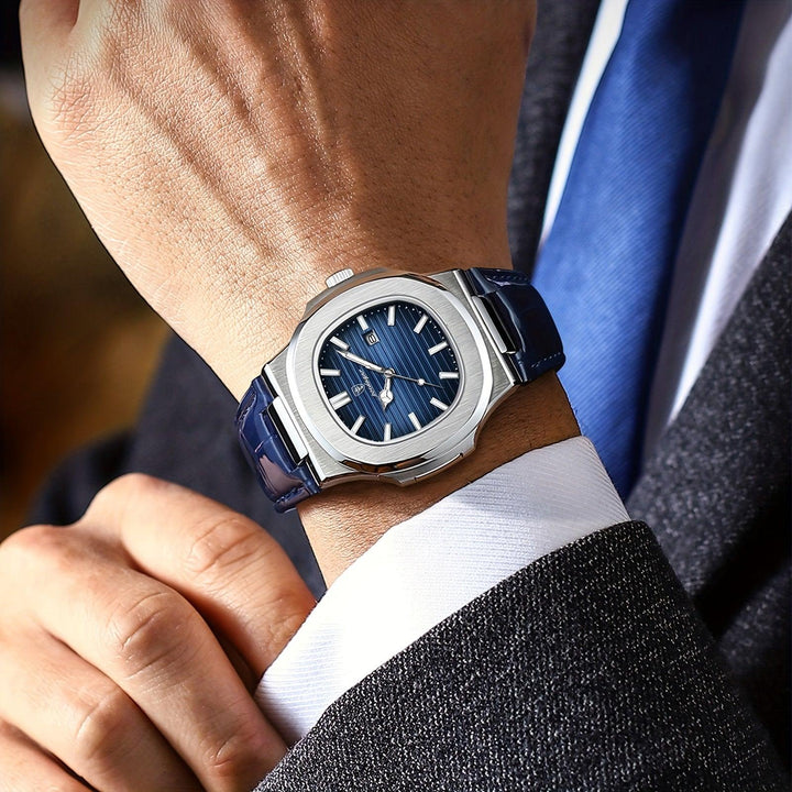 Classic Steel Precision Quartz Wristwatch for Men