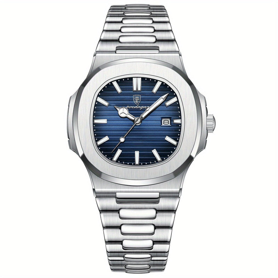 Classic Steel Precision Quartz Wristwatch for Men