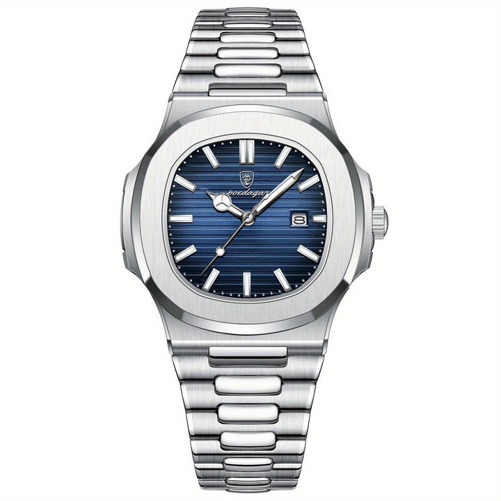 Classic Steel Precision Quartz Wristwatch for Men