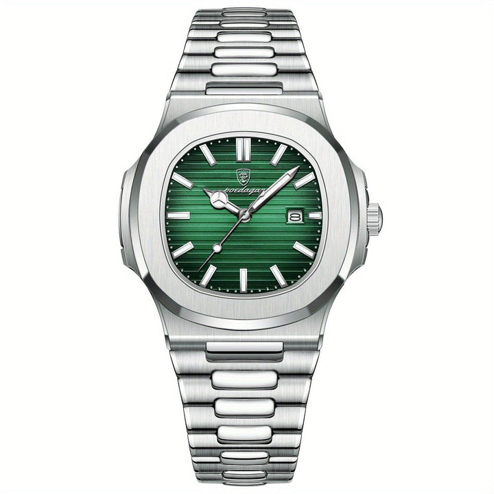 Classic Steel Precision Quartz Wristwatch for Men