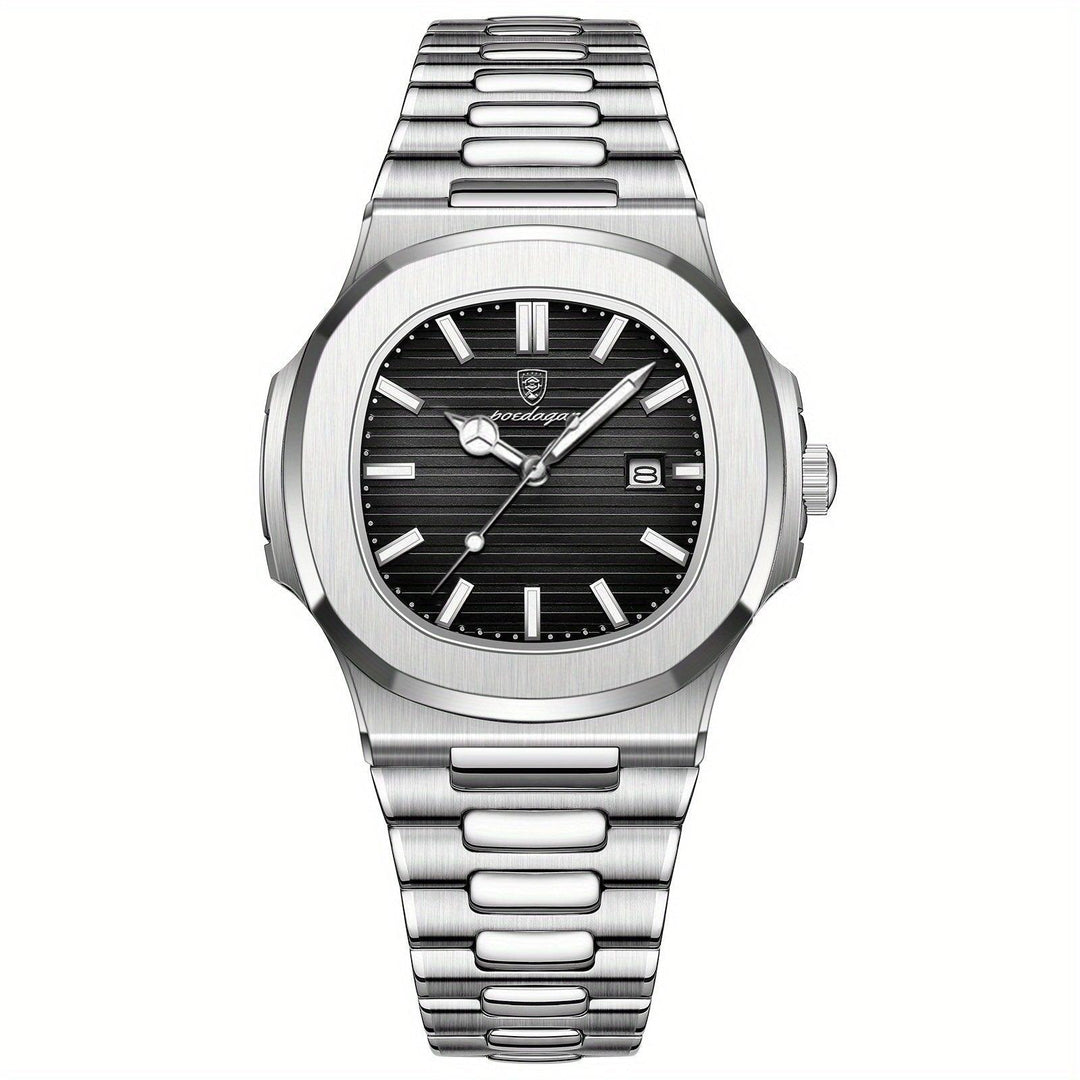 Classic Steel Precision Quartz Wristwatch for Men