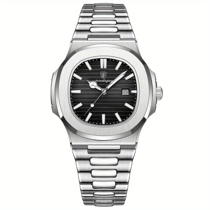 Classic Steel Precision Quartz Wristwatch for Men