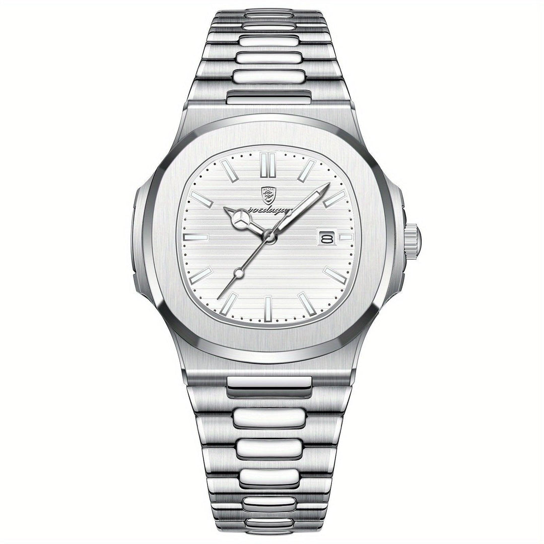 Classic Steel Precision Quartz Wristwatch for Men