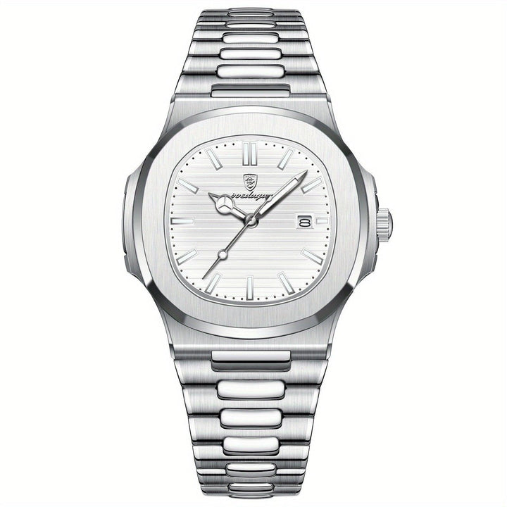 Classic Steel Precision Quartz Wristwatch for Men