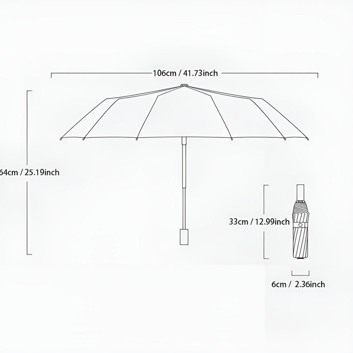 All-Weather Auto-Open Compact Umbrella with UV Protection
