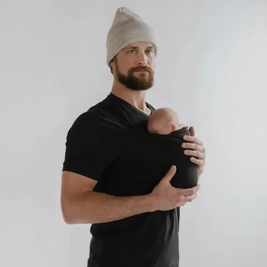 Hands-Free Baby Carrier Shirt with Built-in Pouch and Stretchy Cotton