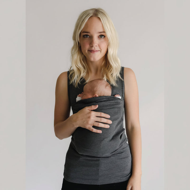 Hands-Free Baby Carrier Shirt with Built-in Pouch and Stretchy Cotton