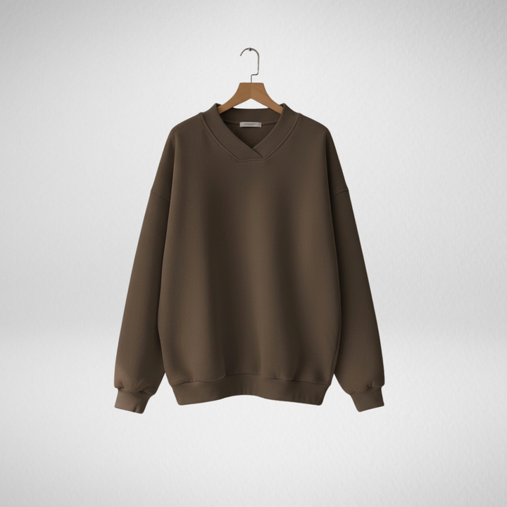 Thessaly | Women's Oversized V-Neck Pullover Sweater — Soft Everyday Knit in 10 Colors | Westmere