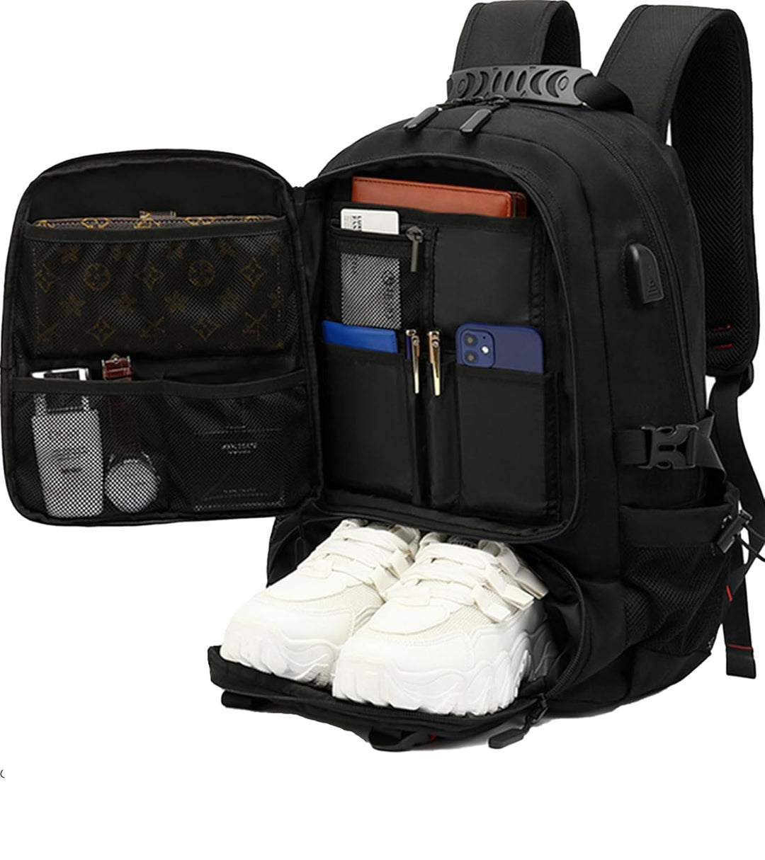 Elite Adventure 60L Expandable Travel Backpack with USB Charging