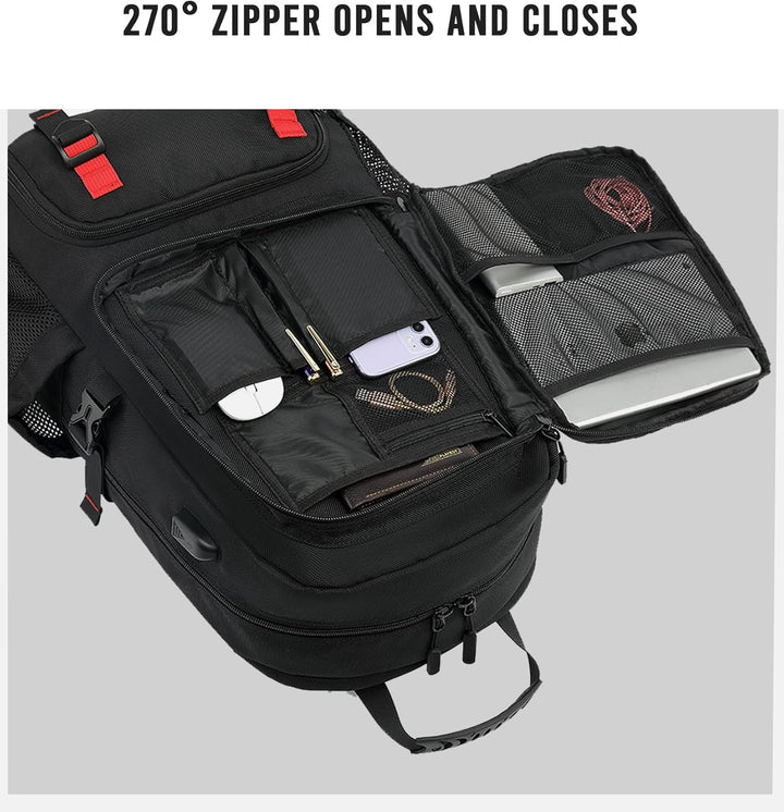 Elite Adventure 60L Expandable Travel Backpack with USB Charging