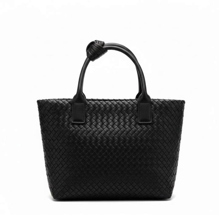 Kira – Women’s Woven Mini Handbag with Knotted Top Handle