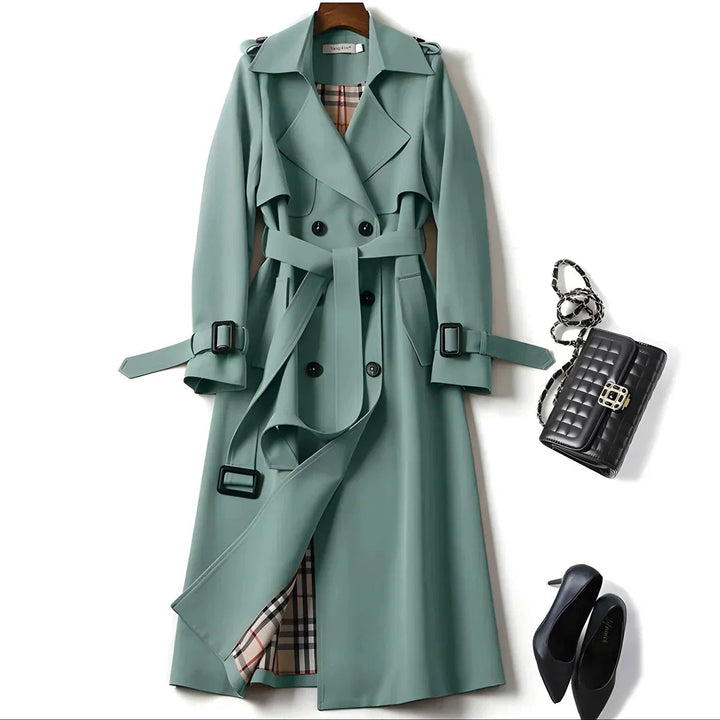 Women's Classic Belted Water-Resistant Trench Coat