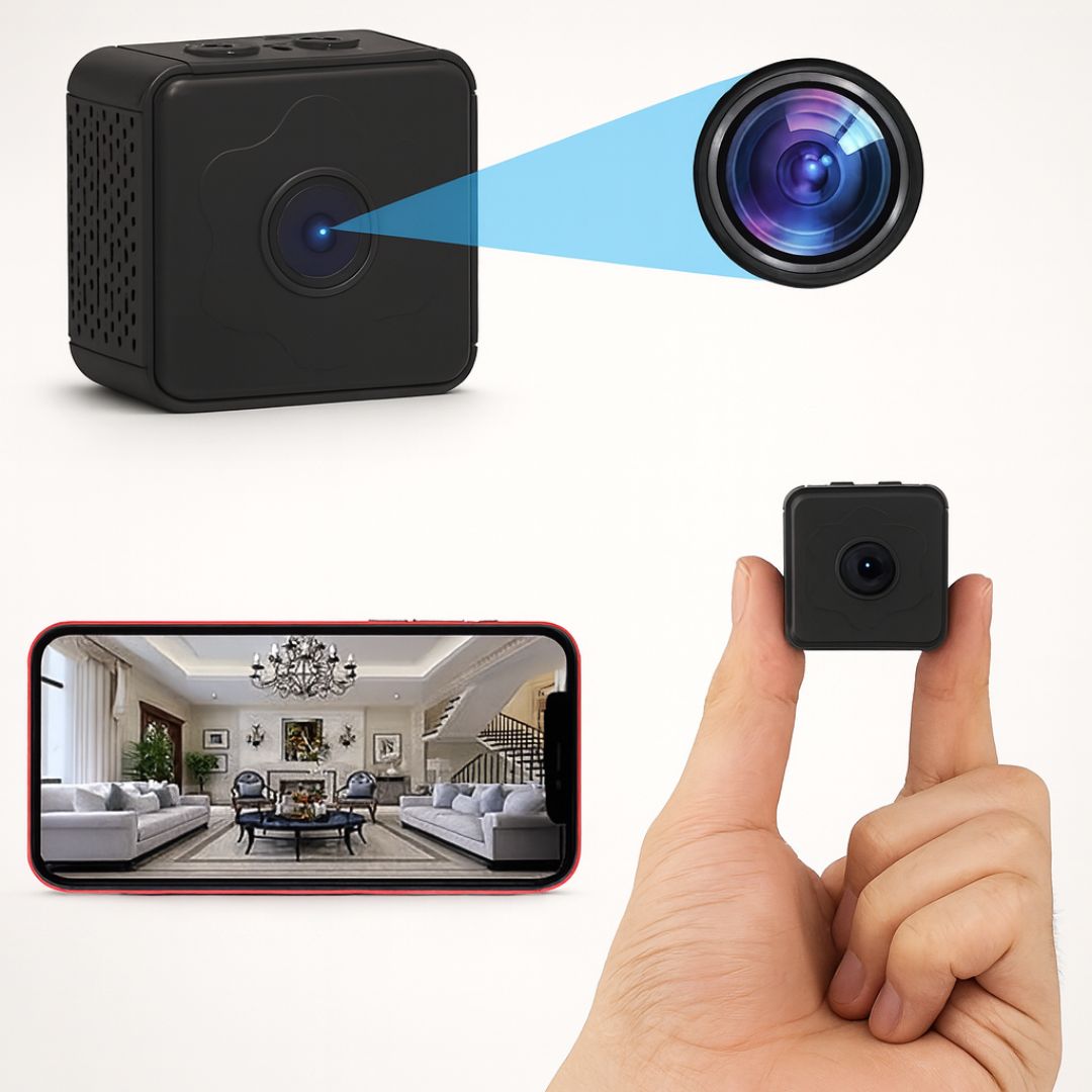 Surveillance Camera for Outdoor and Indoor Use | Mini WLAN Camera with Live Streaming to Mobile | Wireless & Compact | MiniGuard