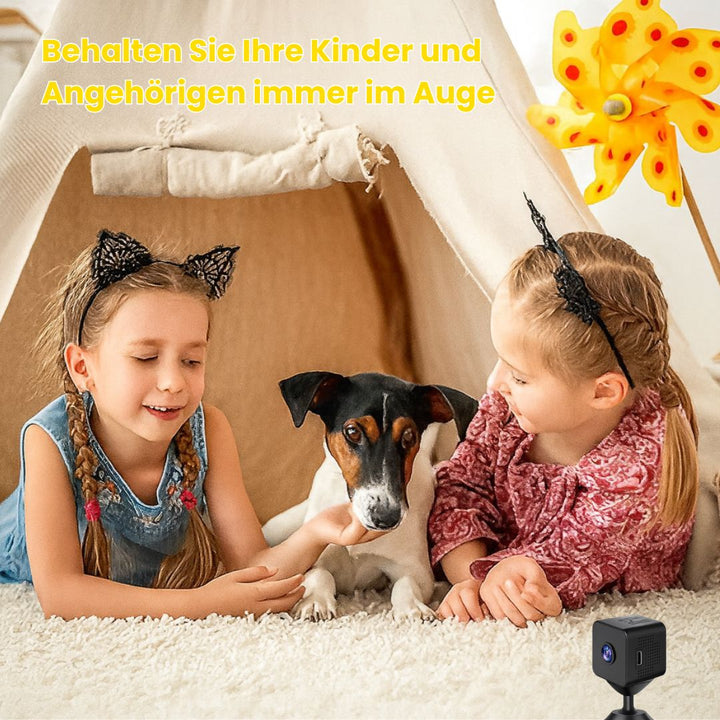 Surveillance Camera for Outdoor and Indoor Use | Mini WLAN Camera with Live Streaming to Mobile | Wireless & Compact | MiniGuard