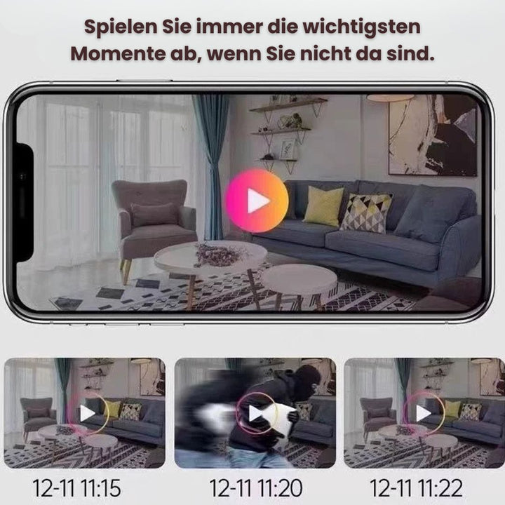 Surveillance Camera for Outdoor and Indoor Use | Mini WLAN Camera with Live Streaming to Mobile | Wireless & Compact | MiniGuard