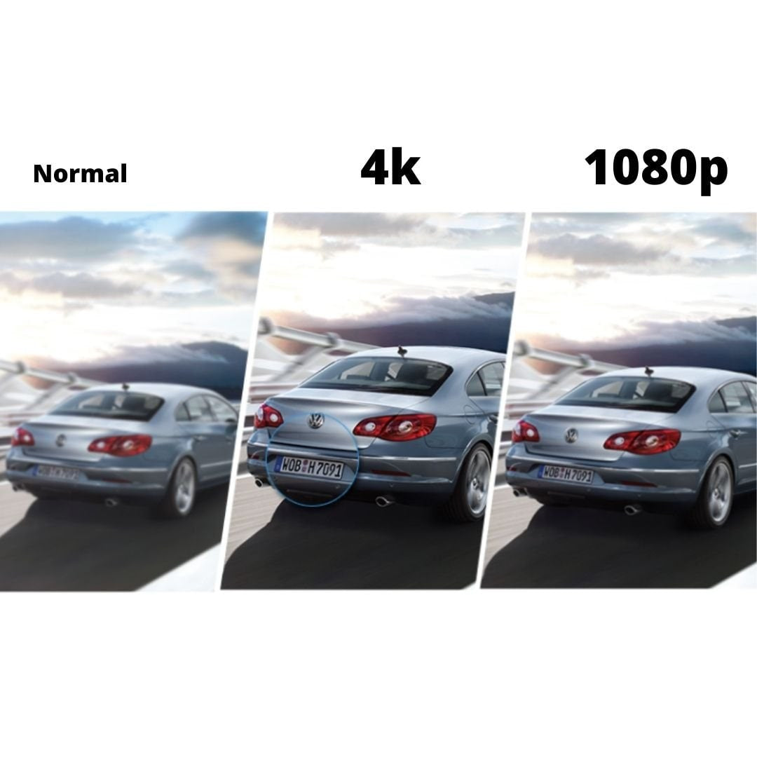 Ultra HD 4K Dash Cam GPS WIFI 2.45" Screen Night Vision