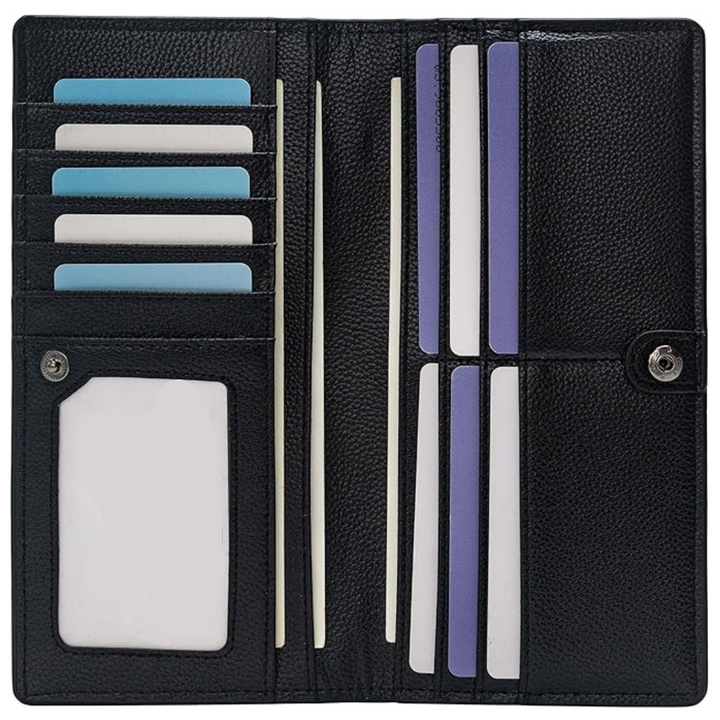 Slim RFID-Blocking Leather Bifold Card Wallet – Premium Protection & Style
