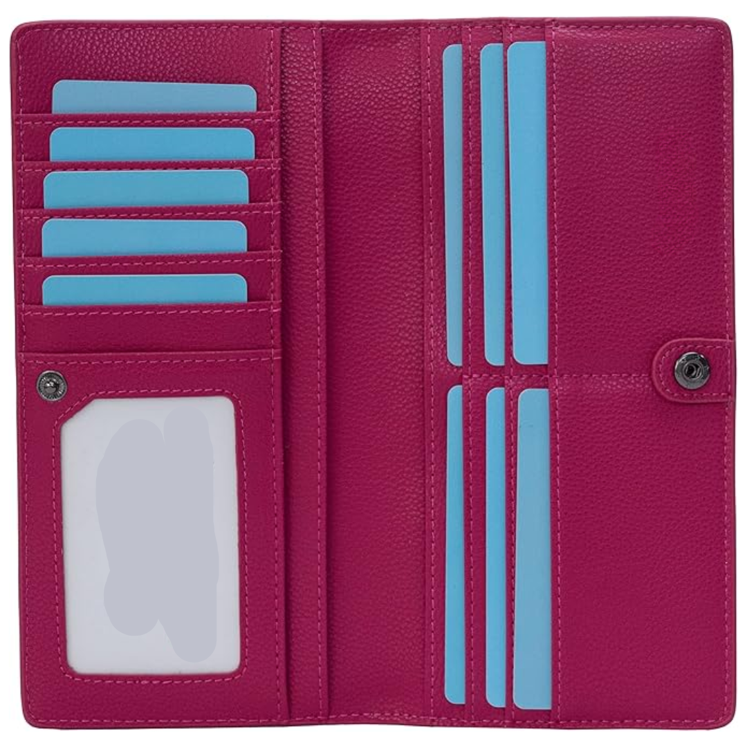 Slim RFID-Blocking Leather Bifold Card Wallet – Premium Protection & Style