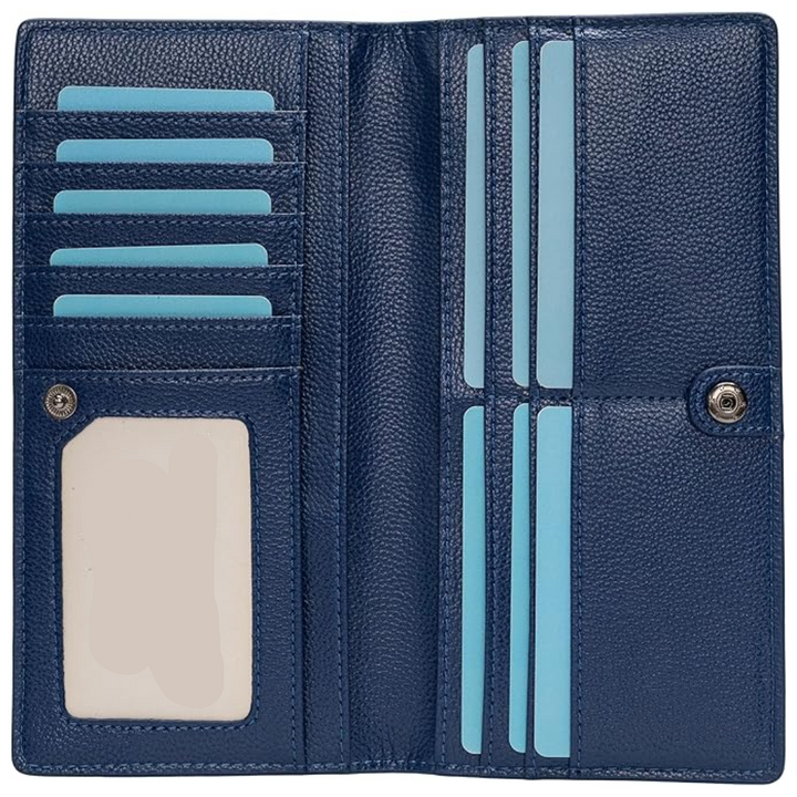 Slim RFID-Blocking Leather Bifold Card Wallet – Premium Protection & Style