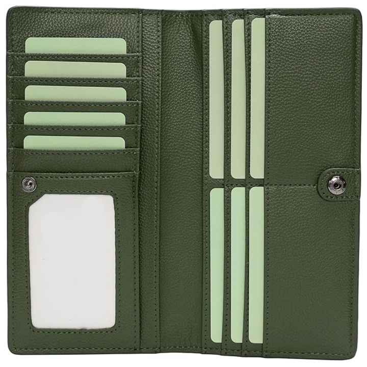 Slim RFID-Blocking Leather Bifold Card Wallet – Premium Protection & Style