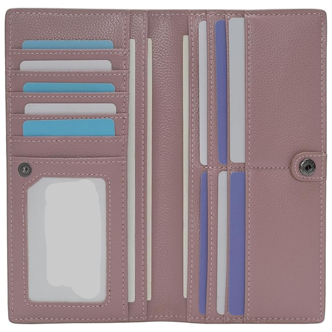 Slim RFID-Blocking Leather Bifold Card Wallet – Premium Protection & Style