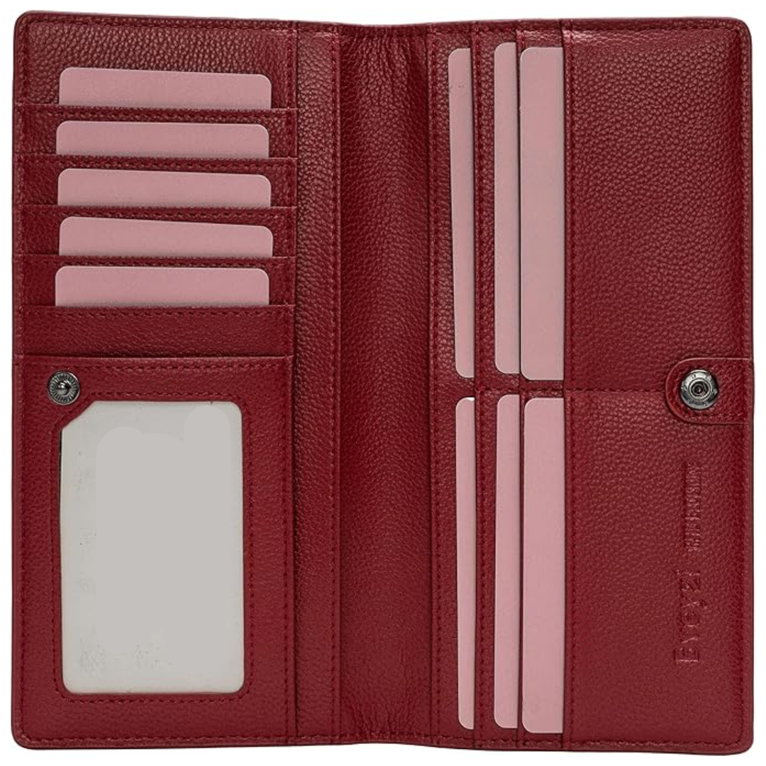 Slim RFID-Blocking Leather Bifold Card Wallet – Premium Protection & Style