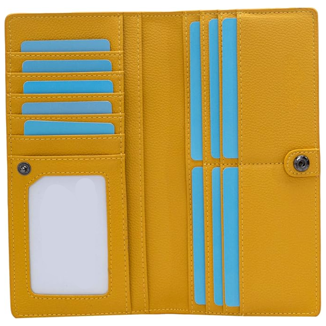 Slim RFID-Blocking Leather Bifold Card Wallet – Premium Protection & Style