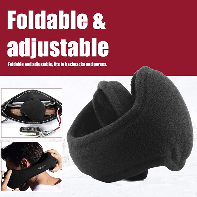 Polar Fleece Foldable Ear Warmers - Unisex Winter Ear Protection