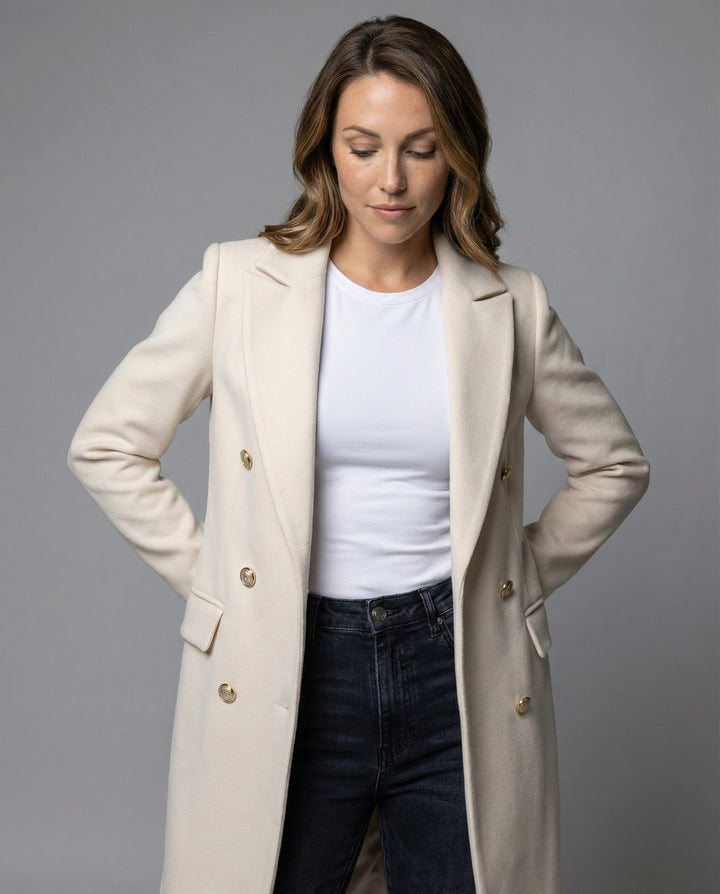 Classic Double-Breasted Winter Jacket for Women