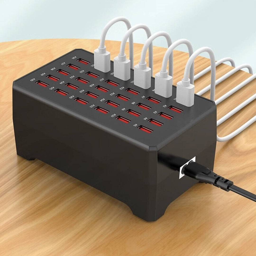 30-Port Universal USB Fast Charging Hub - 150W Multi-Device Station