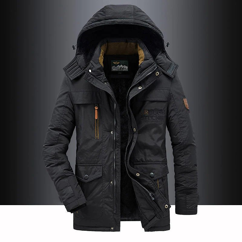 Admire | Mid-Length Hooded Parka with Zip Closure for Men | Ideal for Winter