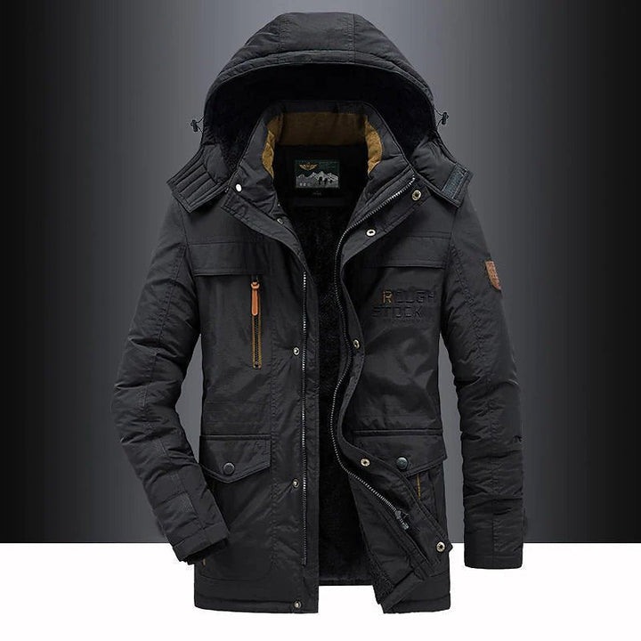 Admire | Mid-Length Hooded Parka with Zip Closure for Men | Ideal for Winter