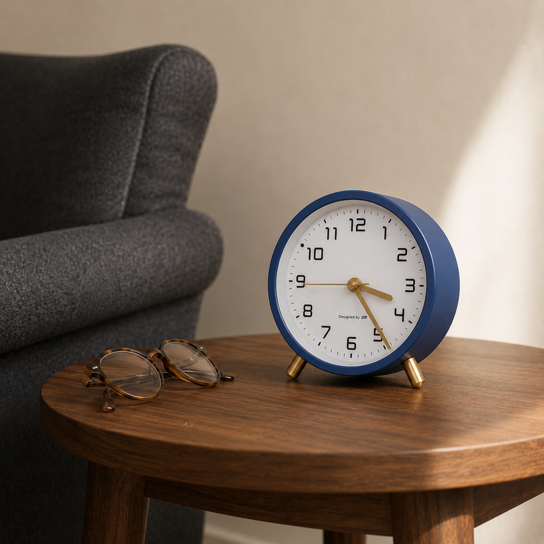 Silent Sweep Bedside Alarm Clock with Warm Night Light