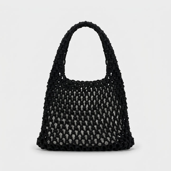 Kaia – Macrame Crochet Handbag with Drawstring Lining