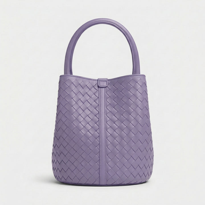 Wren – Woven Sheepskin Leather Shoulder Bucket Bag